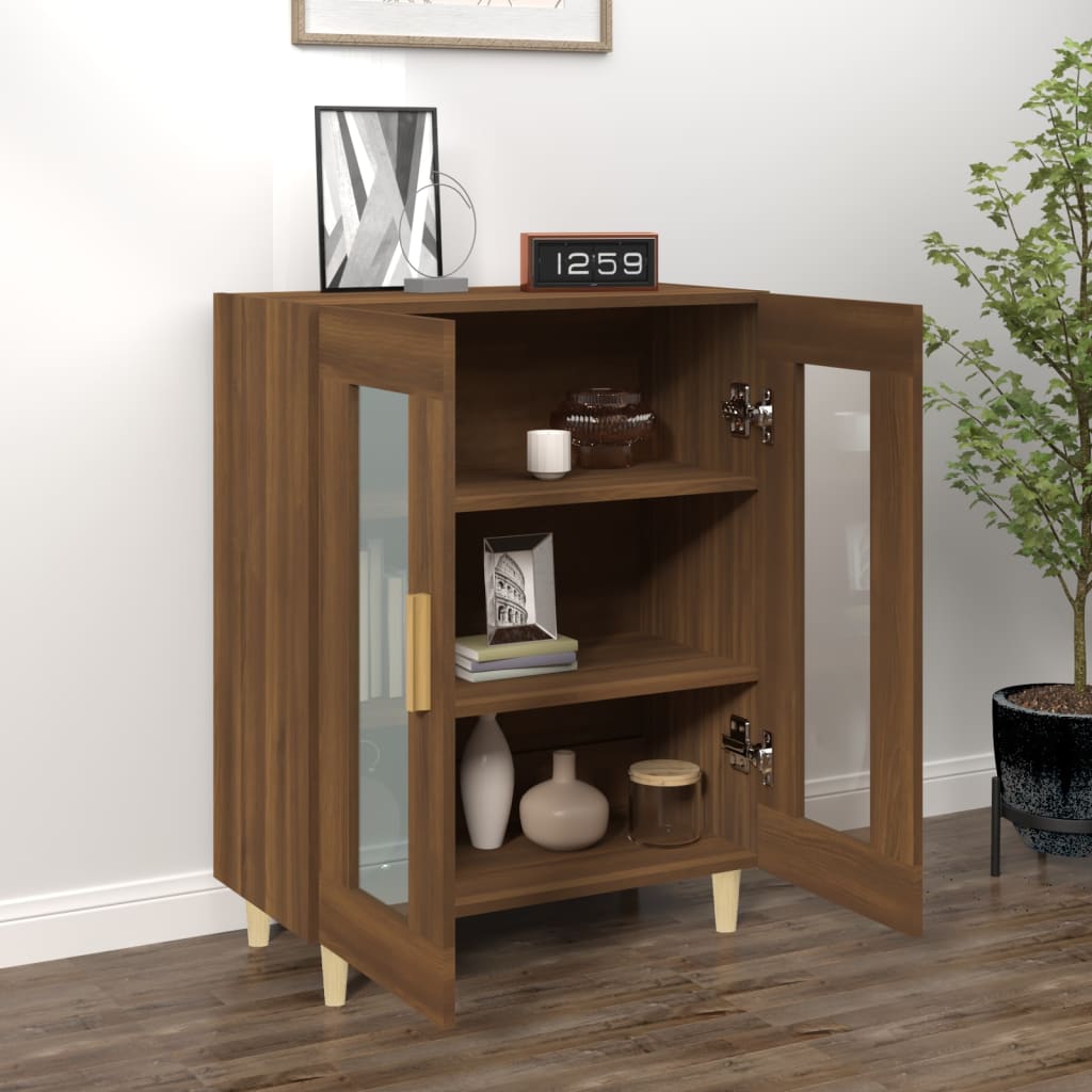 Brown oak buffet 69.5x34x90 cm engineering wood