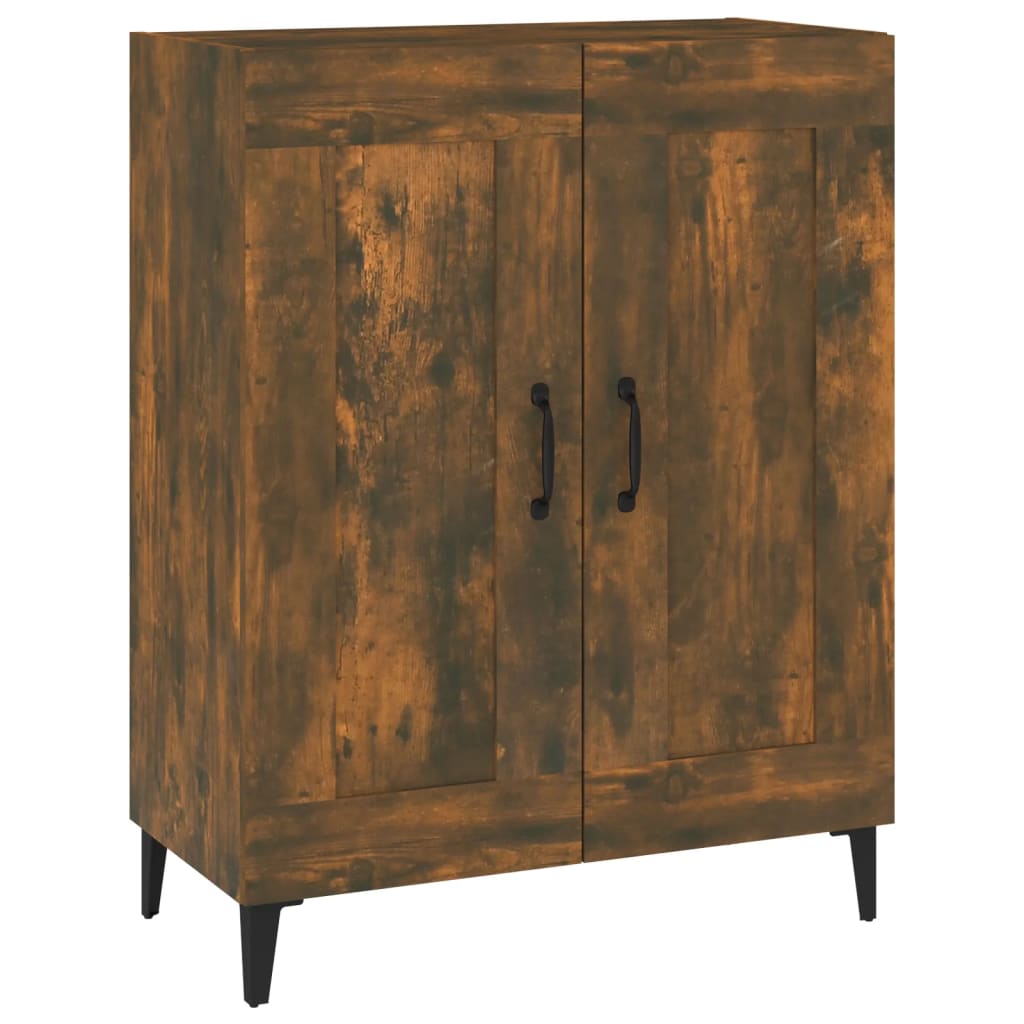 Buffet chêne fumé 69,5x34x90 cm bois d'ingénierie