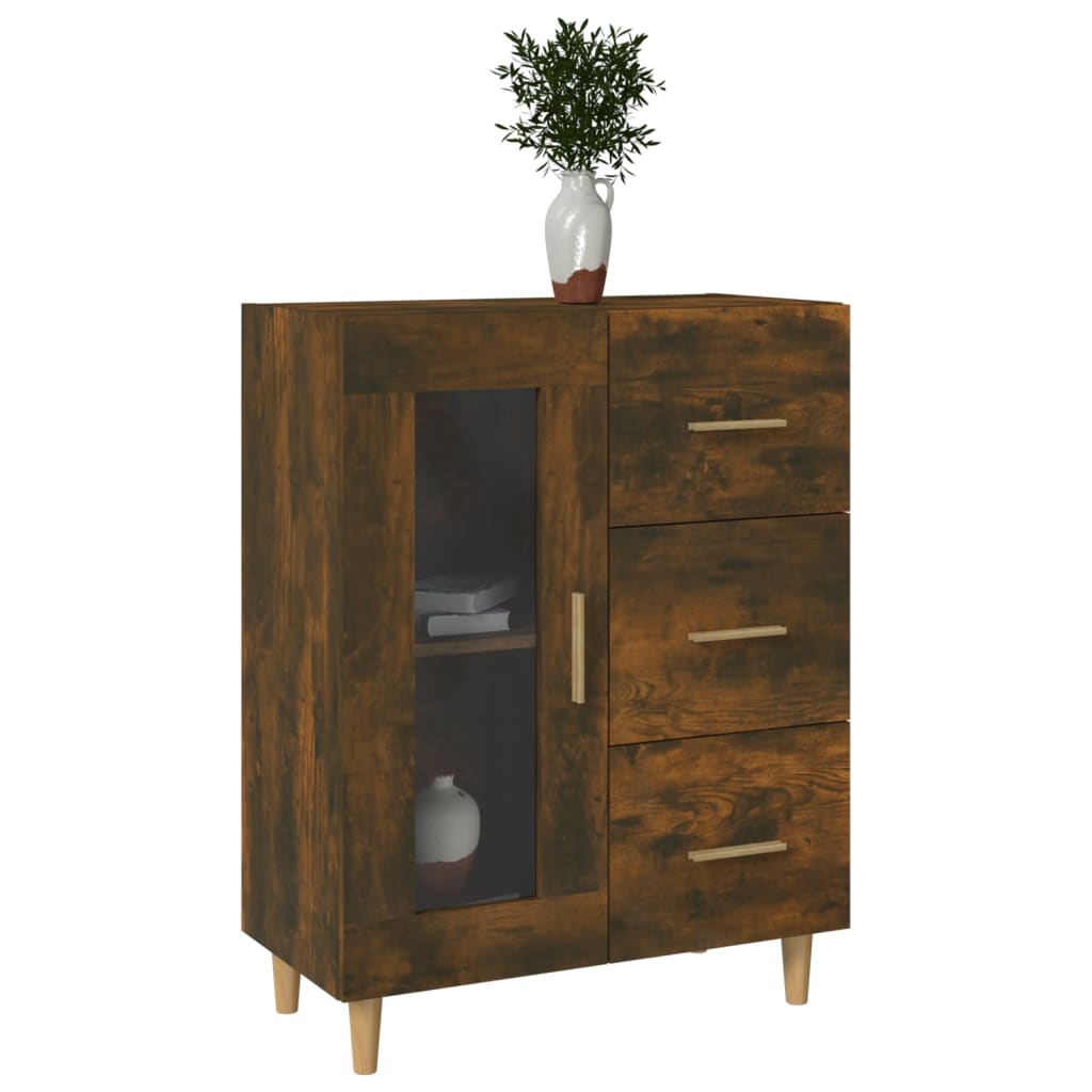 Smoked oak buffet 69.5x34x90 cm engineering wood