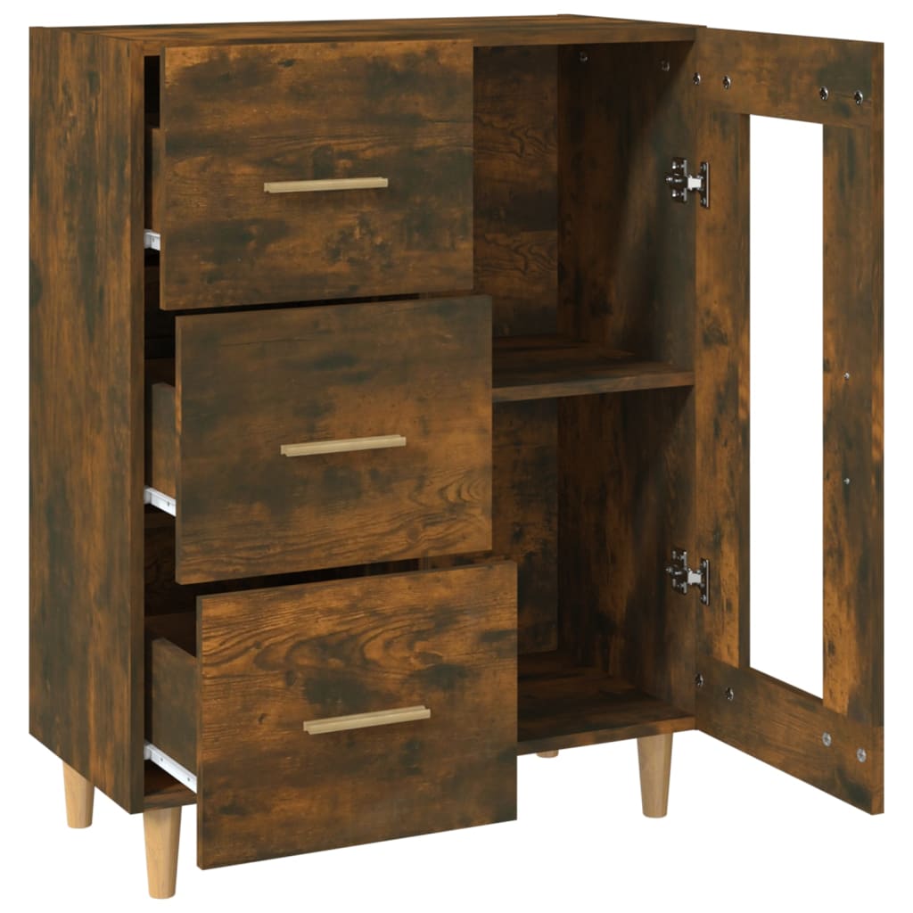 Smoked oak buffet 69.5x34x90 cm engineering wood