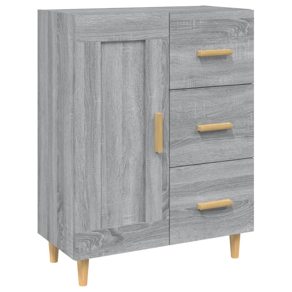 Credenza Sonoma grigia 69,5x34x90 cm MDF