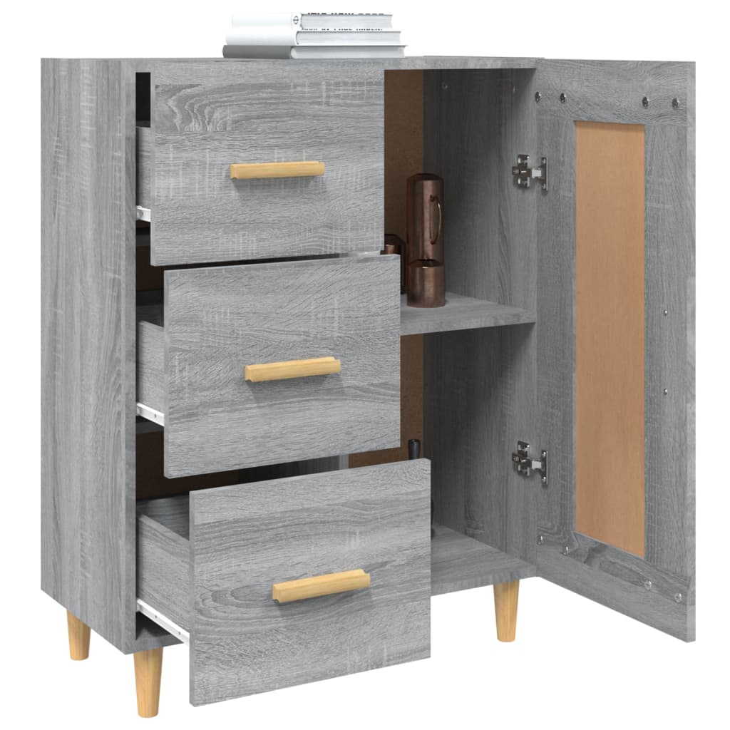 Sonoma gray buffet 69.5x34x90 cm Engineering wood