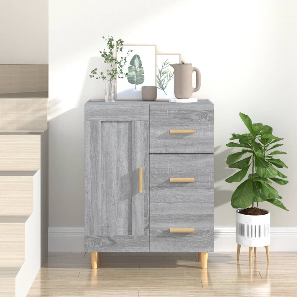 Sonoma gray buffet 69.5x34x90 cm Engineering wood