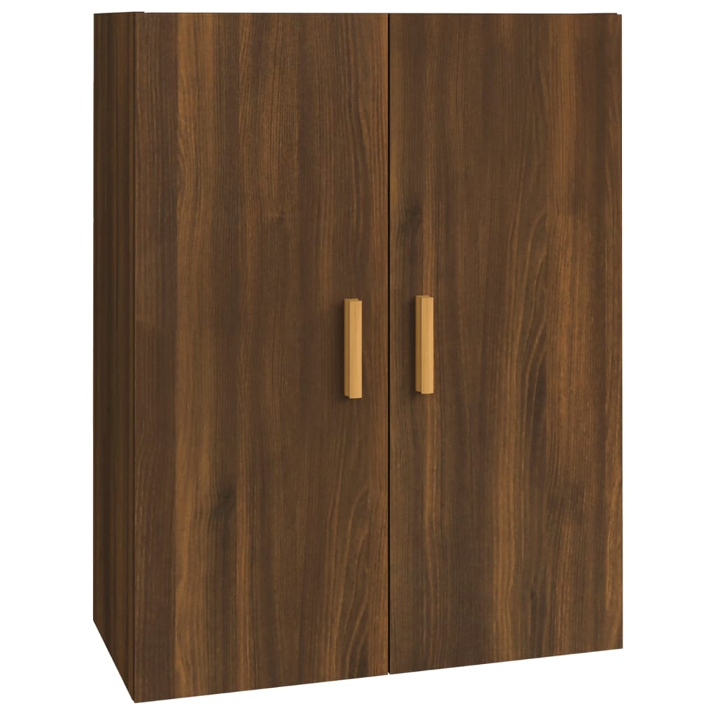 Brown oak hanging cabinet 69.5x34x90 cm