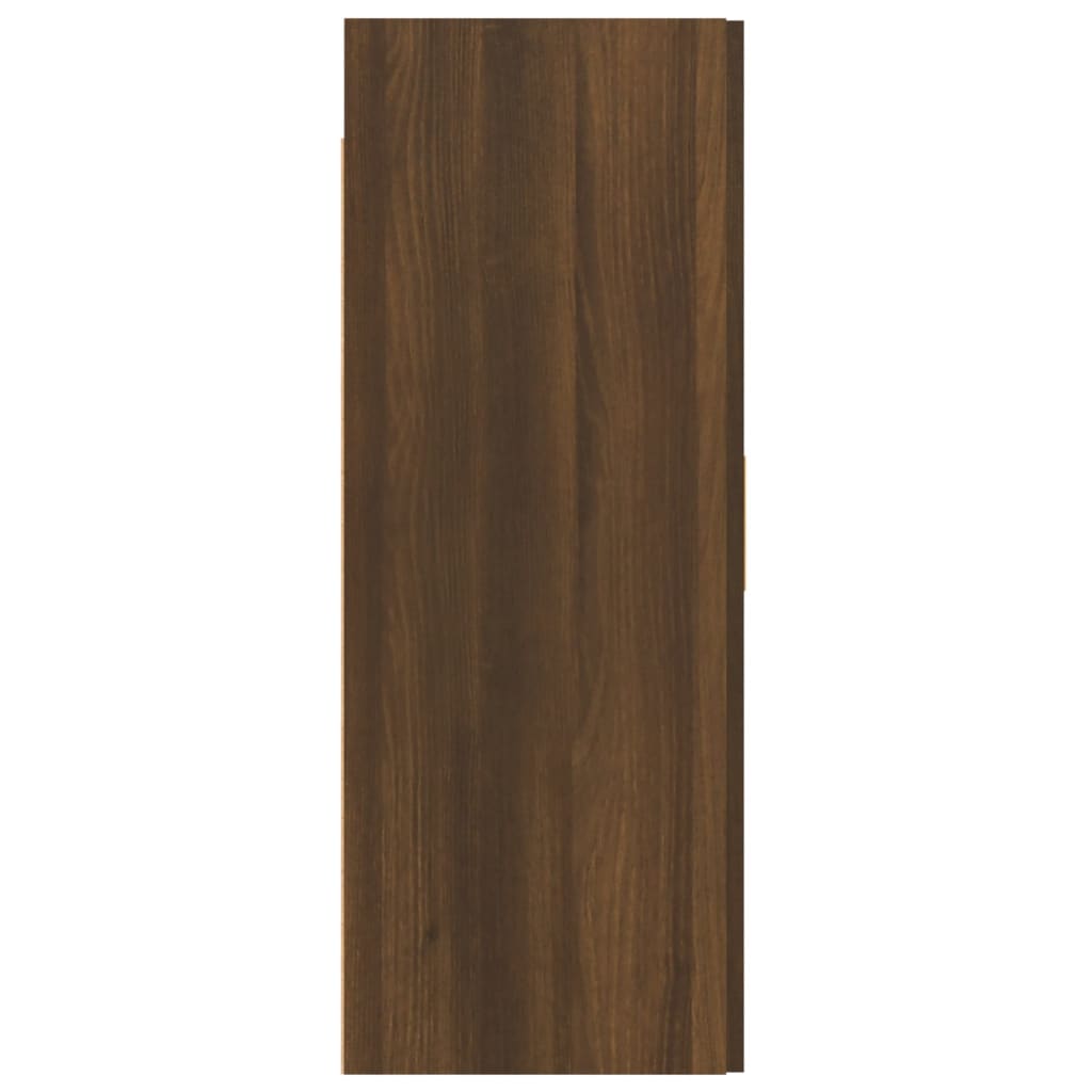 Brown oak hanging cabinet 69.5x34x90 cm