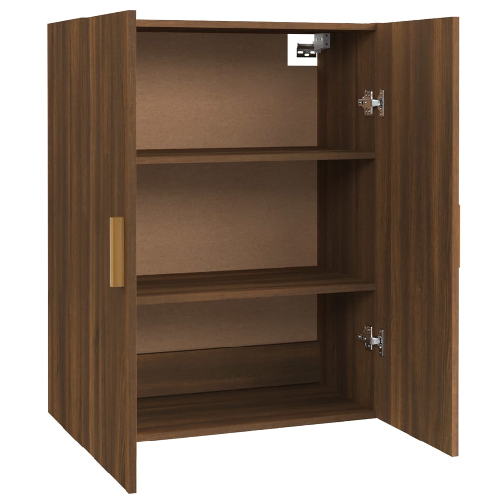 Brown oak hanging cabinet 69.5x34x90 cm