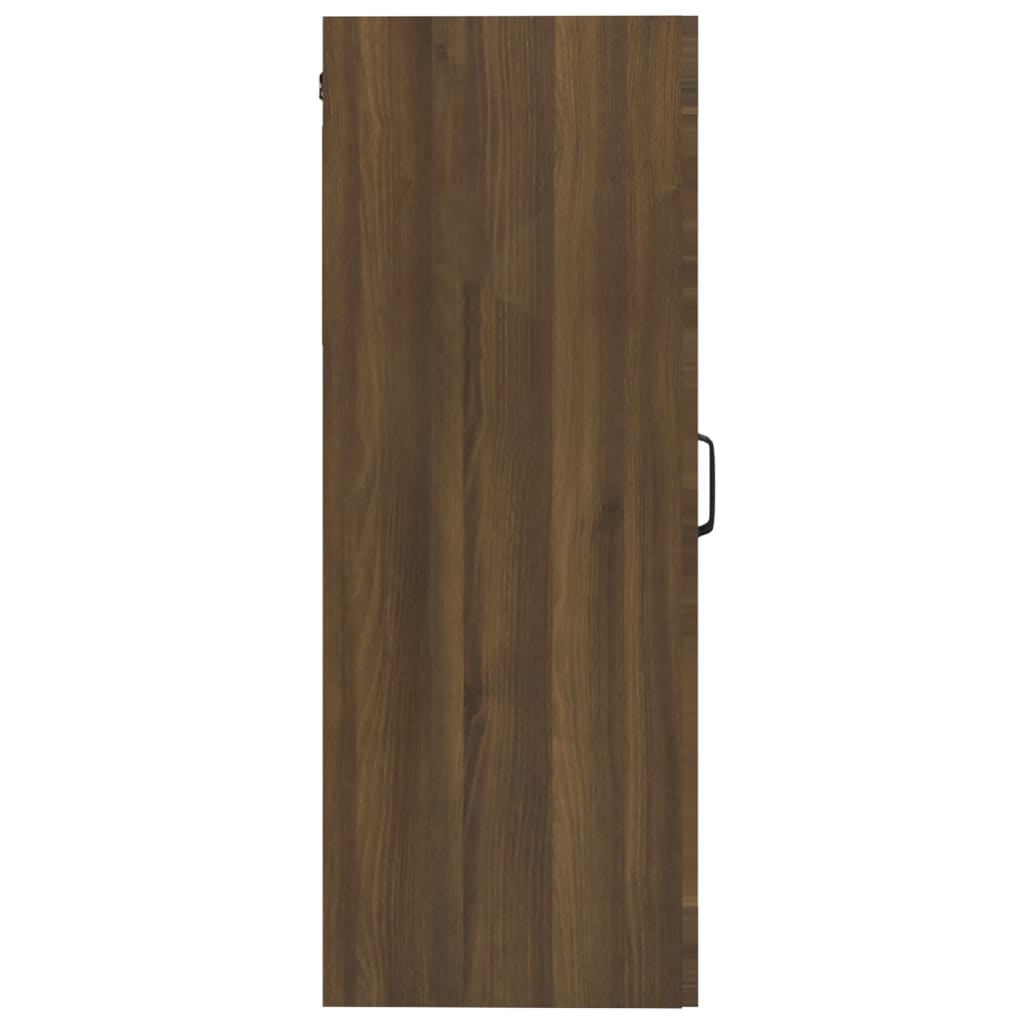 Brown oak hanging cabinet 69.5x34x90 cm