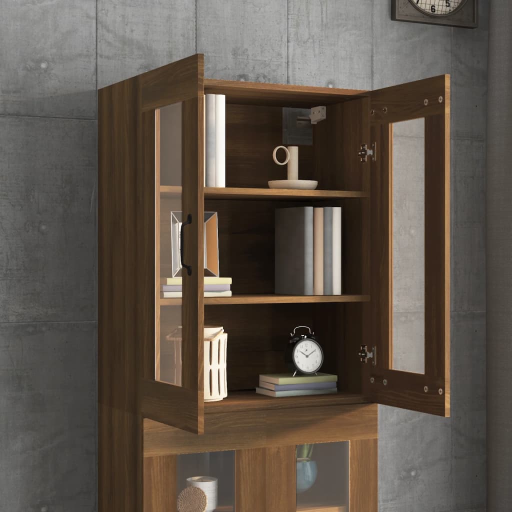 Braune Eiche Hanging Cabinet 69.5x34x90 cm