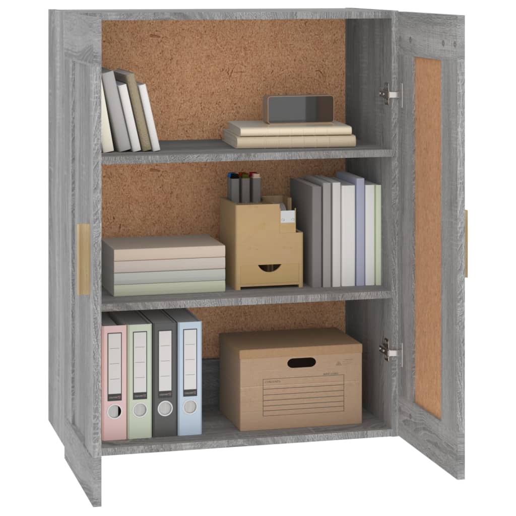 Sonoma Grey Wall Cabinet 69,5x32.5x90 cm Ingenieurholz Holz
