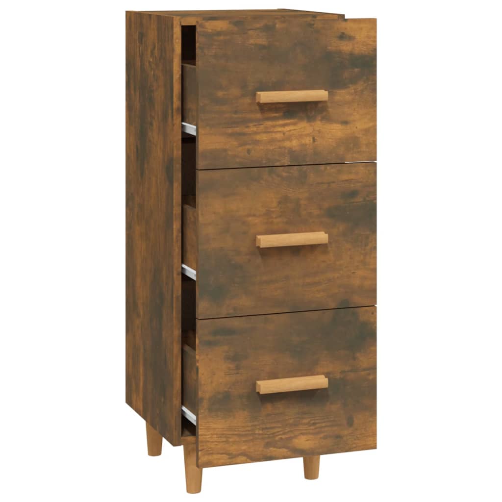 Smoked oak buffet 34.5x34x90 cm engineering wood