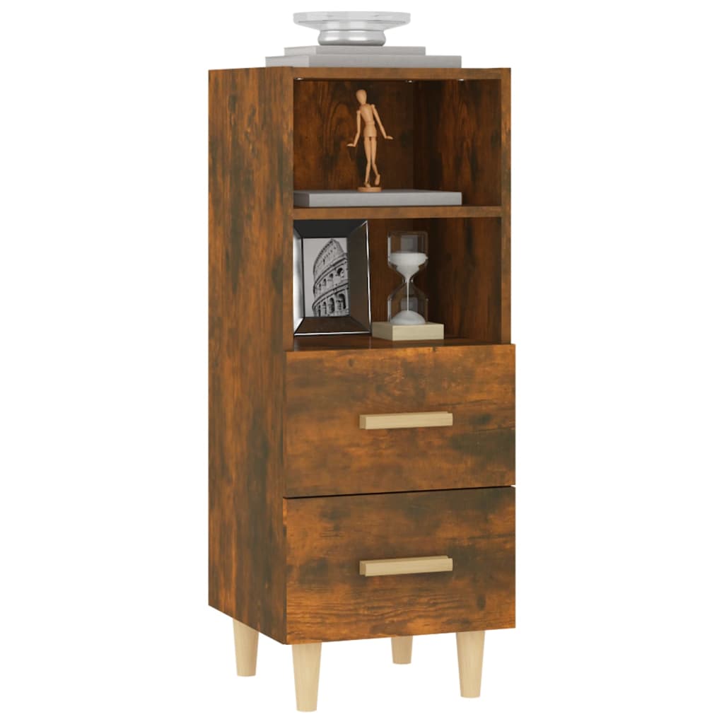 Buffet Chêne fumé 34,5x34x90 cm Bois d'ingénierie