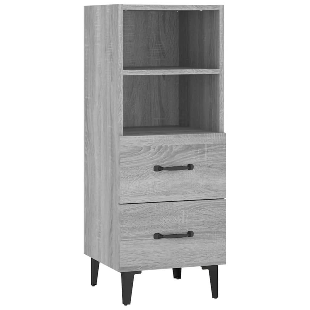 Credenza Sonoma grigia 34,5x34x90 cm MDF