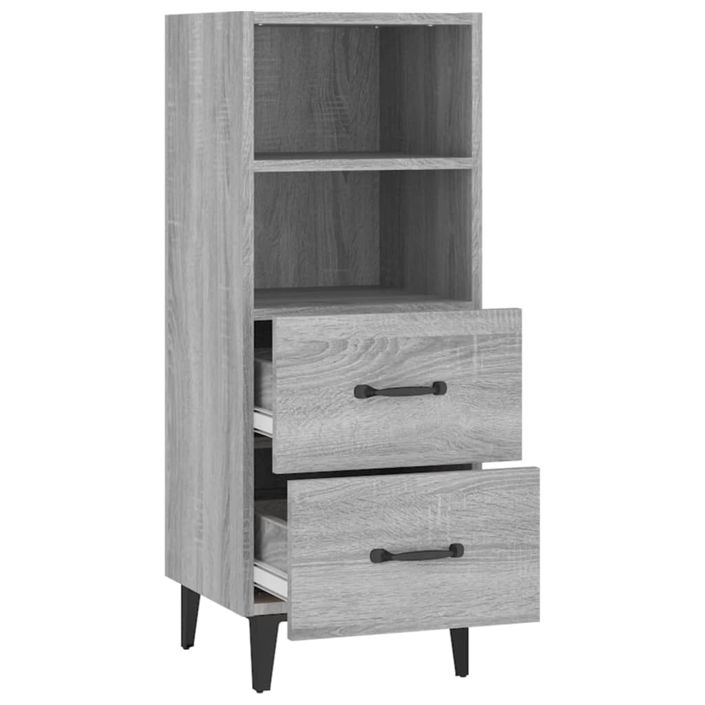 Credenza Sonoma grigia 34,5x34x90 cm MDF