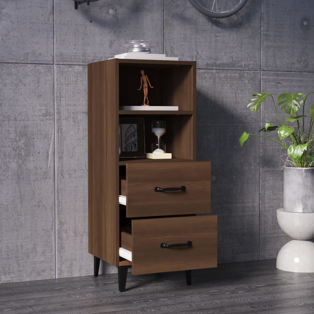 Brown oak buffet 34.5x34x90 cm Engineering wood