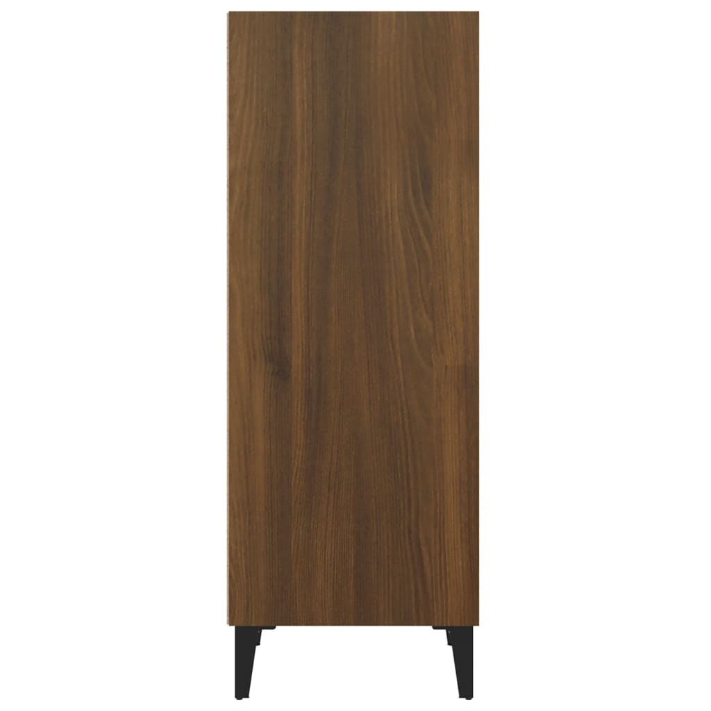 Buffet chêne marron 34,5x32,5x90 cm bois d'ingénierie