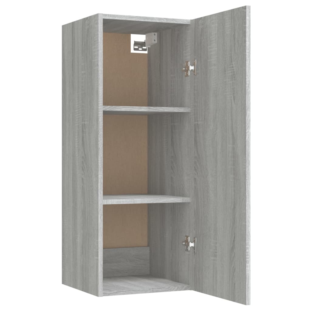 Sonoma Grey Wall Cabinet 34.5x34x90 cm Ingenieurholz Holz