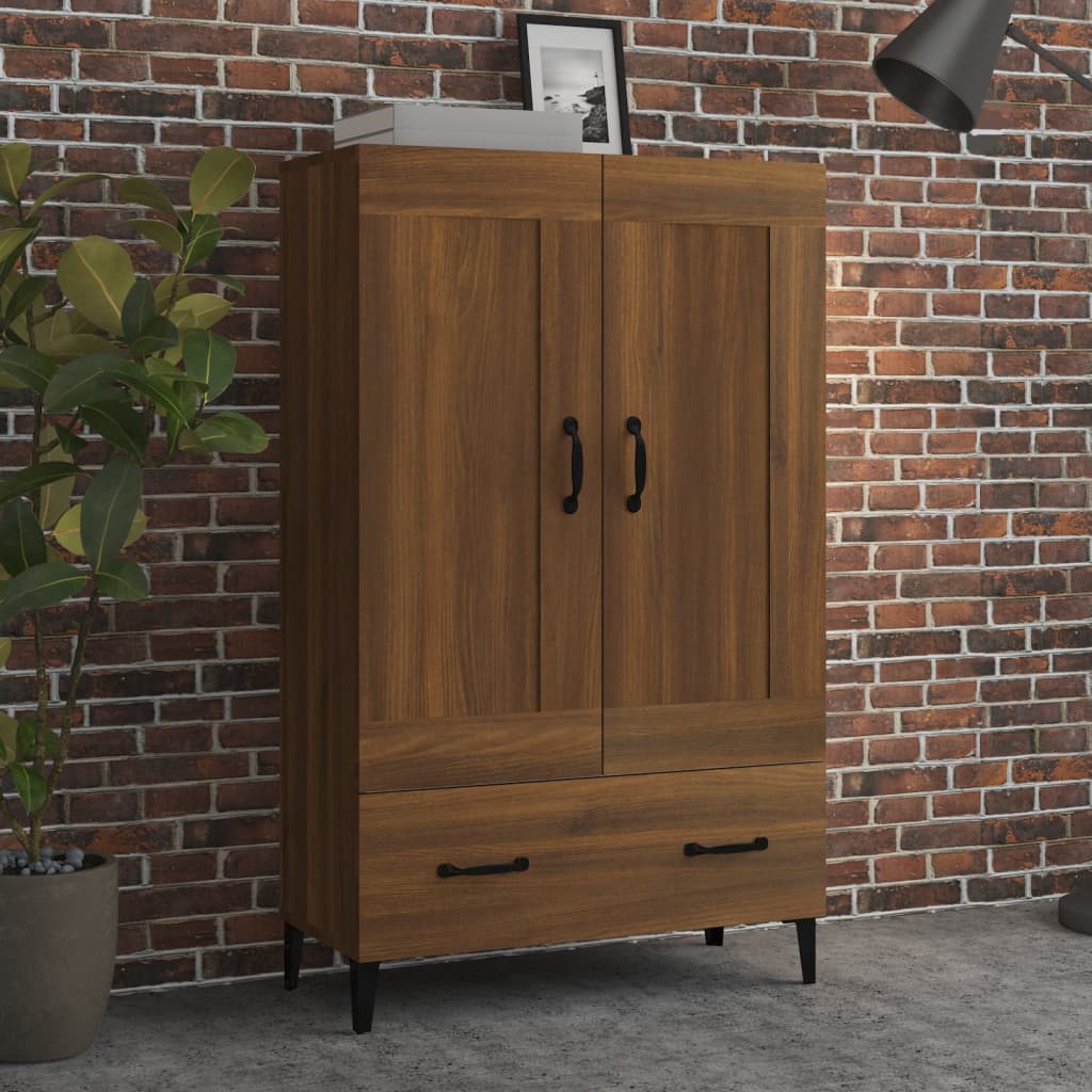 Brown oak buffet 70x31x115 cm engineering wood