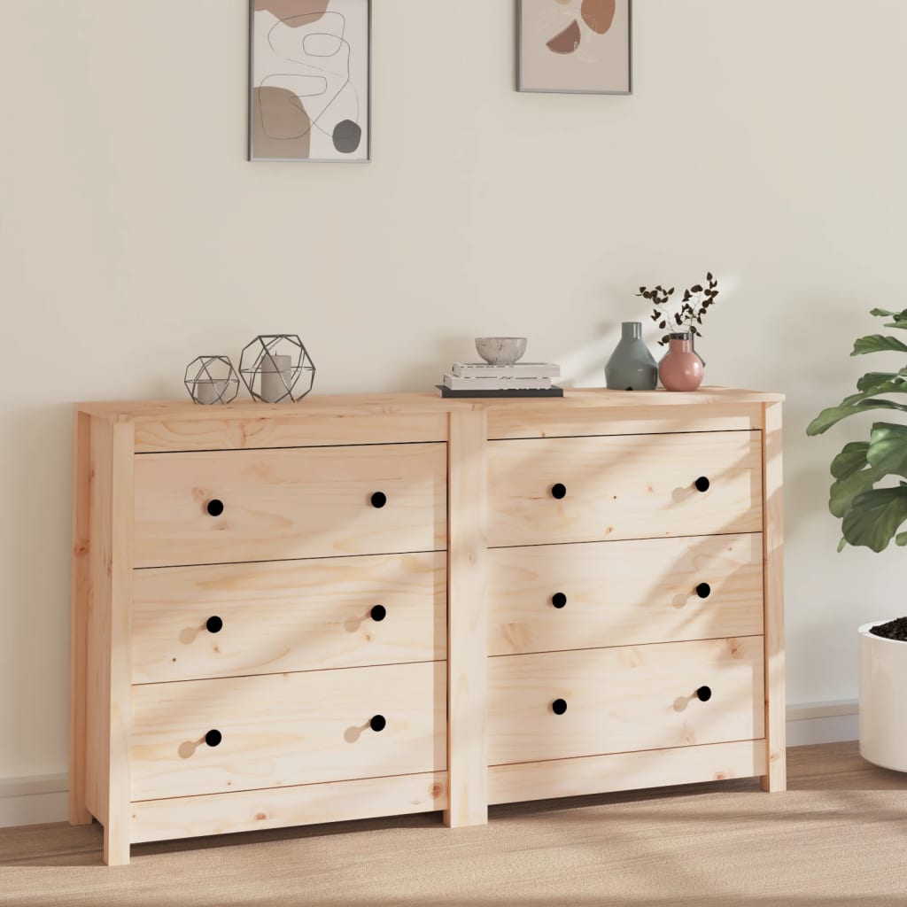 Credenza 140x35x80 cm Legno di pino massiccio