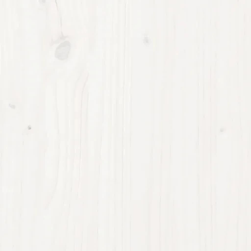 Buffet bianco 230x35x80 cm in legno di pino solido