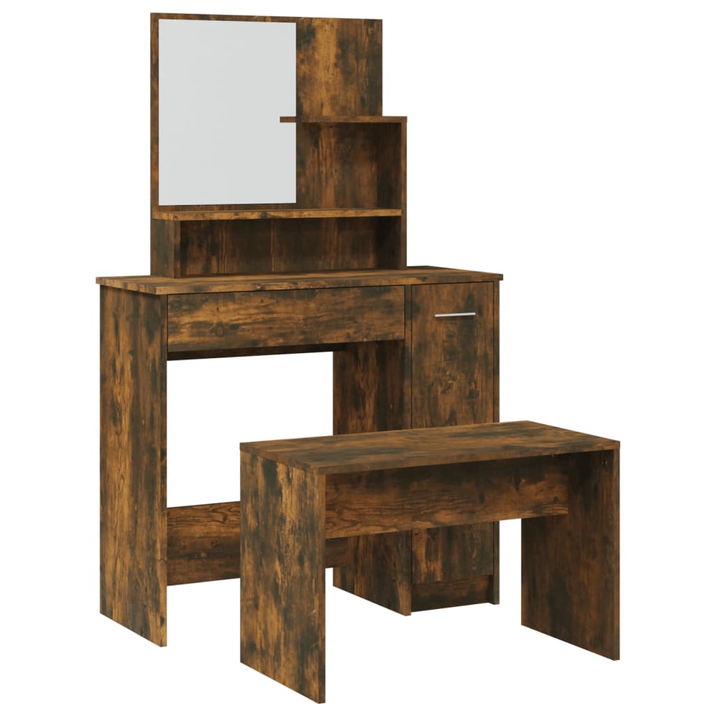 Smoked oak dressing table 86.5x35x136 cm