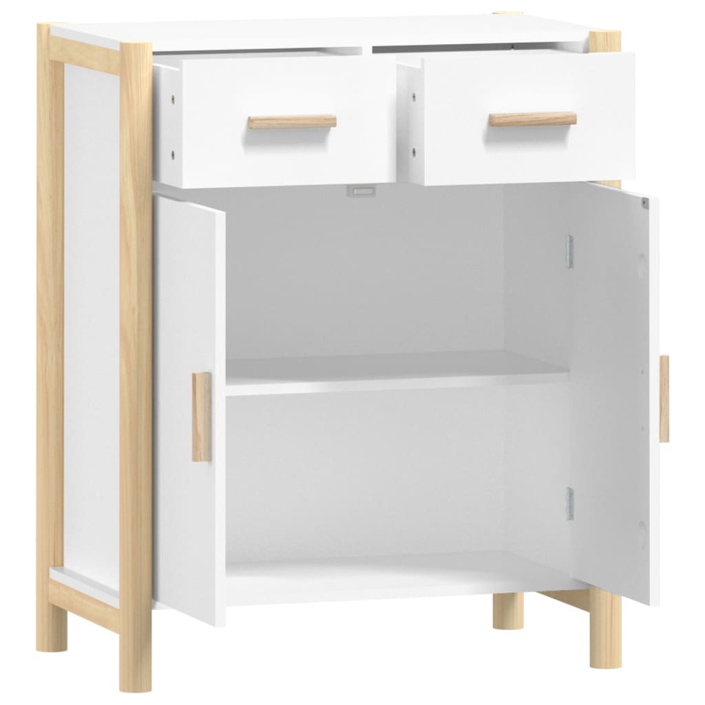 White buffet 62x38x75 cm Engineering wood