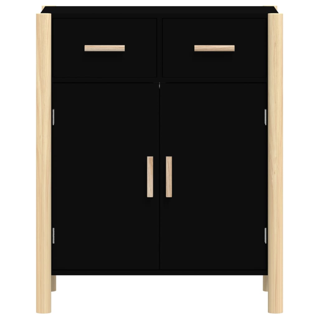 Buffet Noir 62x38x75 cm Bois d'ingénierie