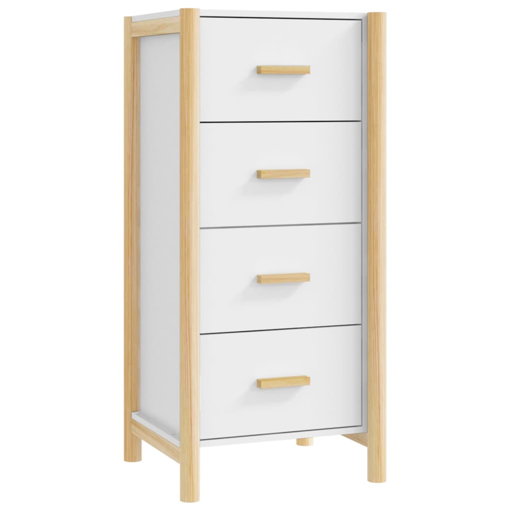 Buffet haut Blanc 42x38x90 cm Bois d'ingénierie