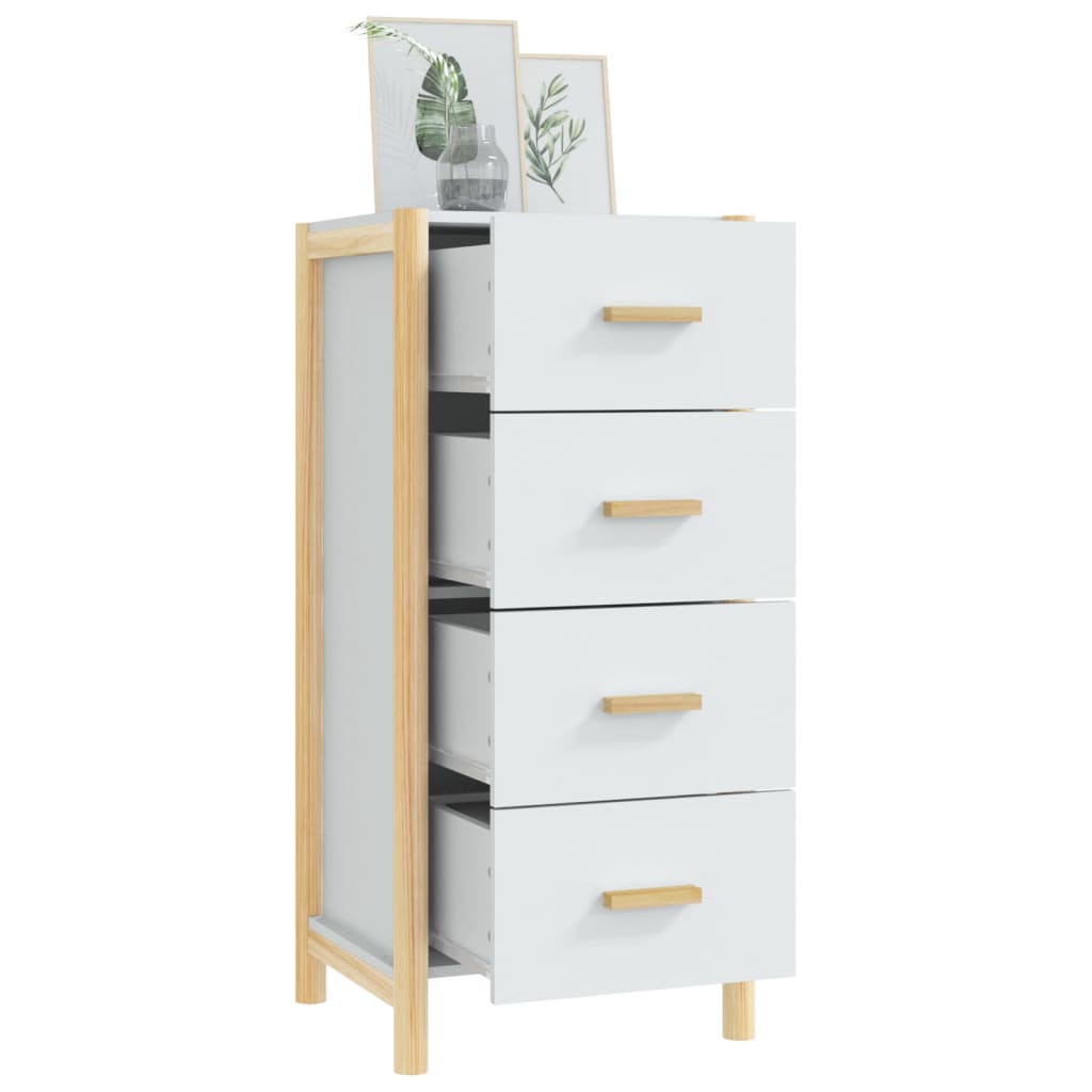 High white buffet 42x38x90 cm Engineering wood