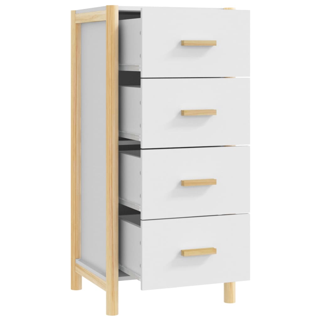 Buffet haut Blanc 42x38x90 cm Bois d'ingénierie