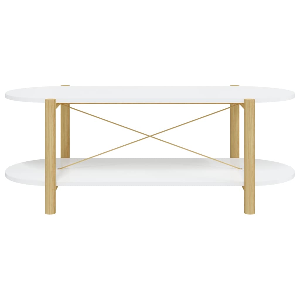 Table basse Blanc 110x48x40 cm Bois d'ingénierie