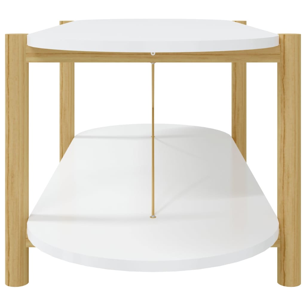 White coffee table 110x48x40 cm Engineering wood
