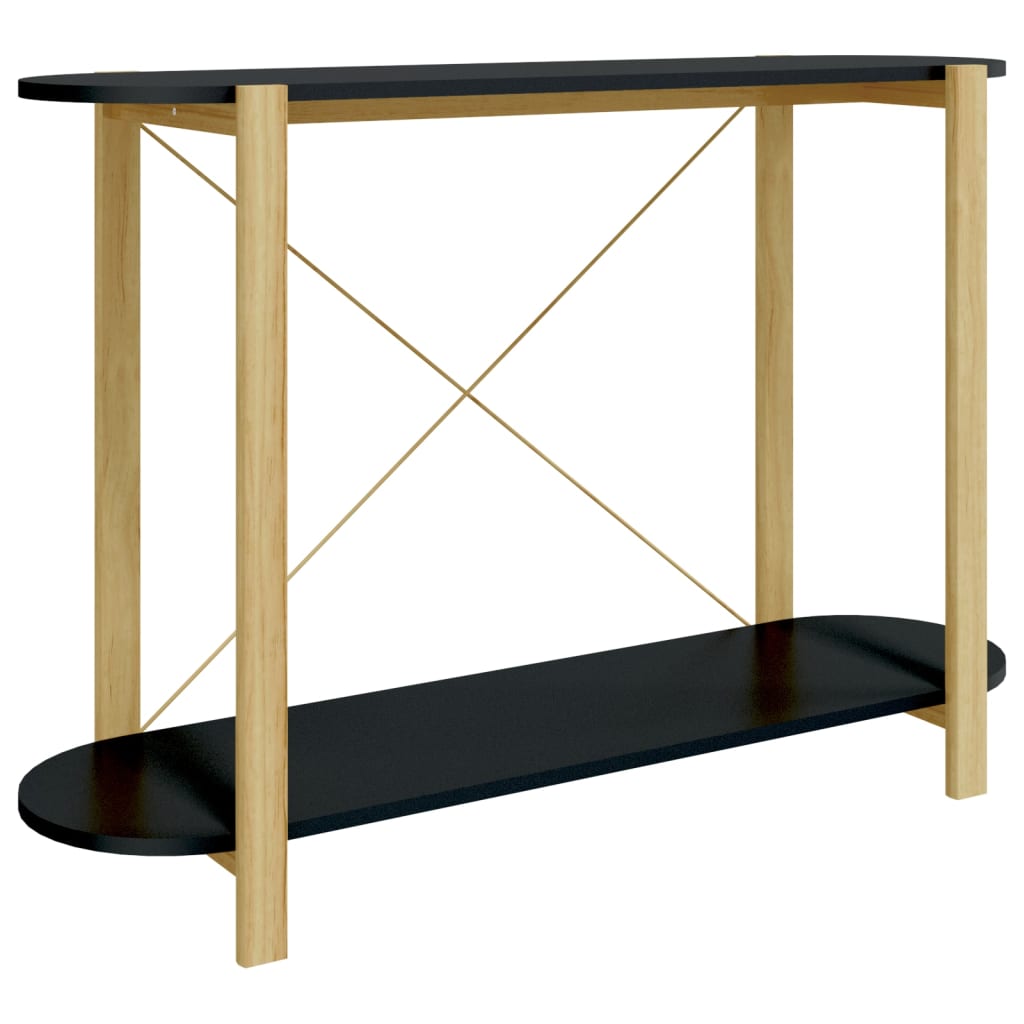 Black Console Tabelle 110x38x75 cm Engineering Holz