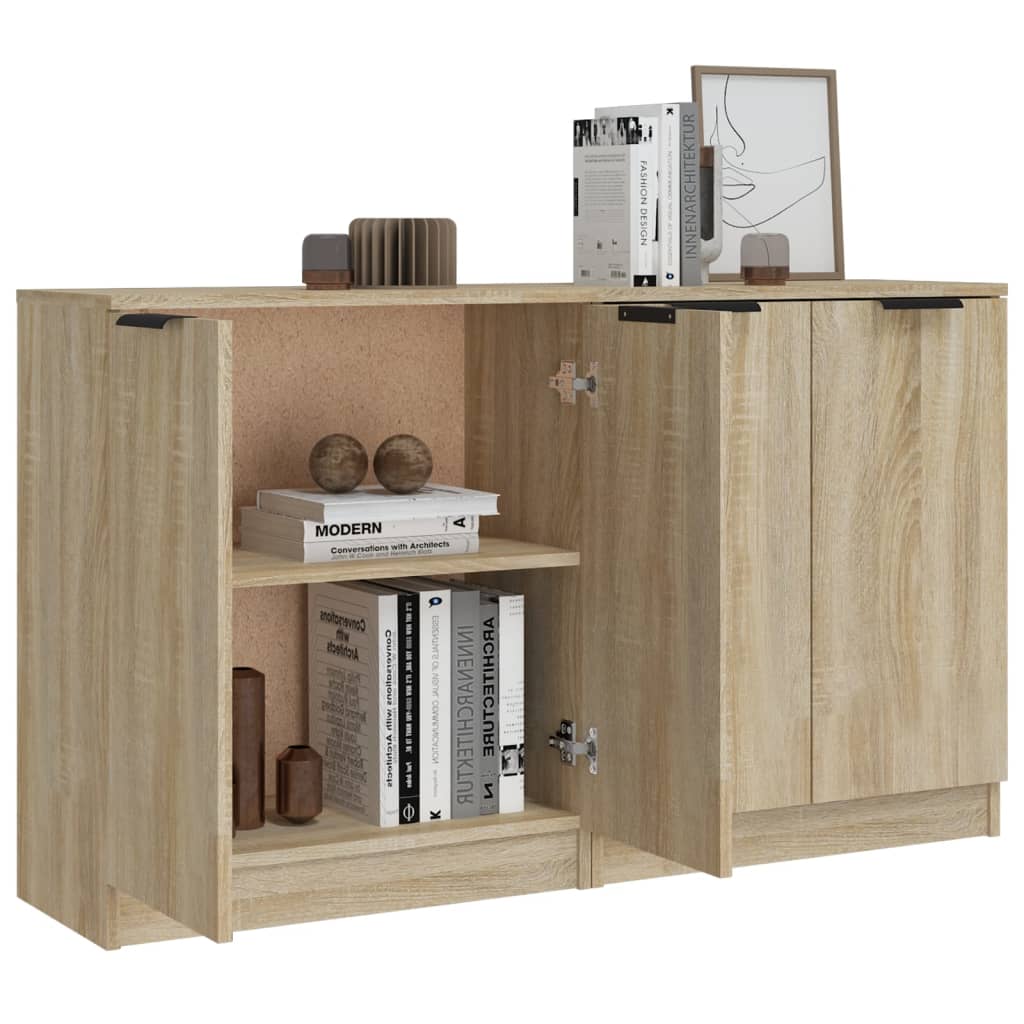 Buffets 2 PCs Sonoma Oak 60x30x70 cm Engineering Holz