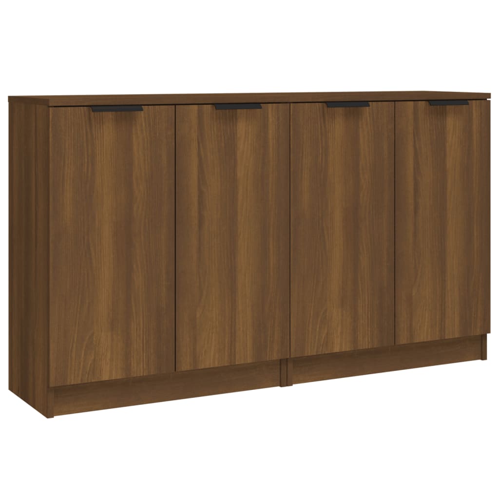 Buffets 2 pcs Chêne marron 60x30x70 cm Bois d'ingénierie