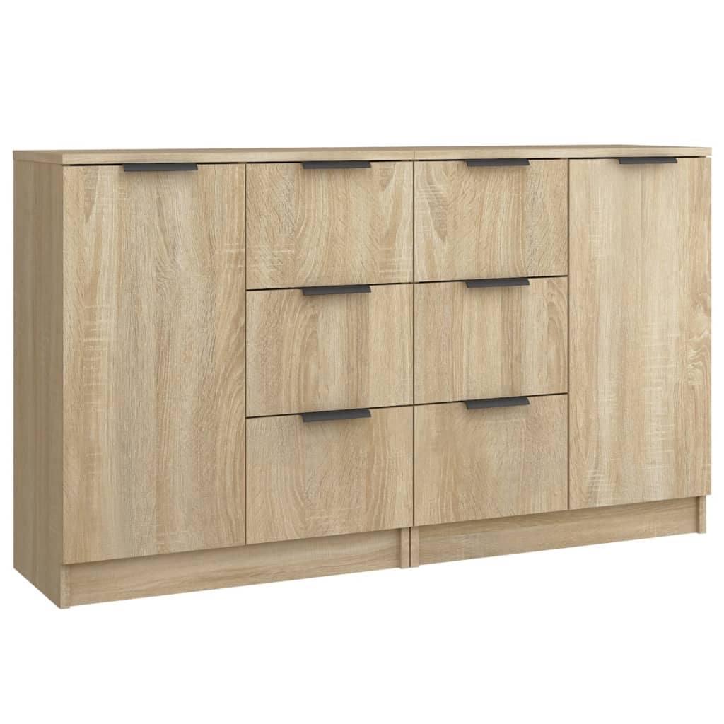 Buffets 2 pcs Chêne sonoma 60x30x70 cm Bois d'ingénierie