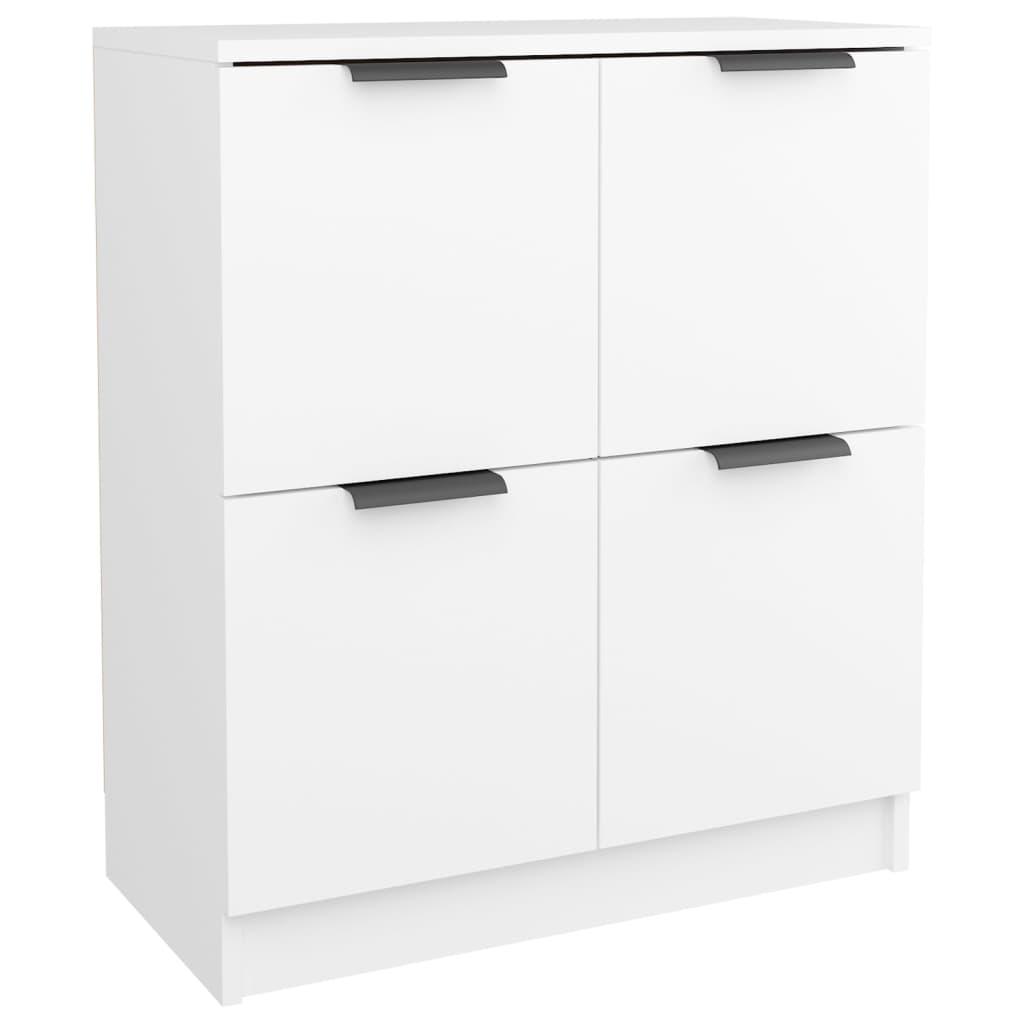 Buffets 2 pcs Blanc 60x30x70 cm Bois d'ingénierie