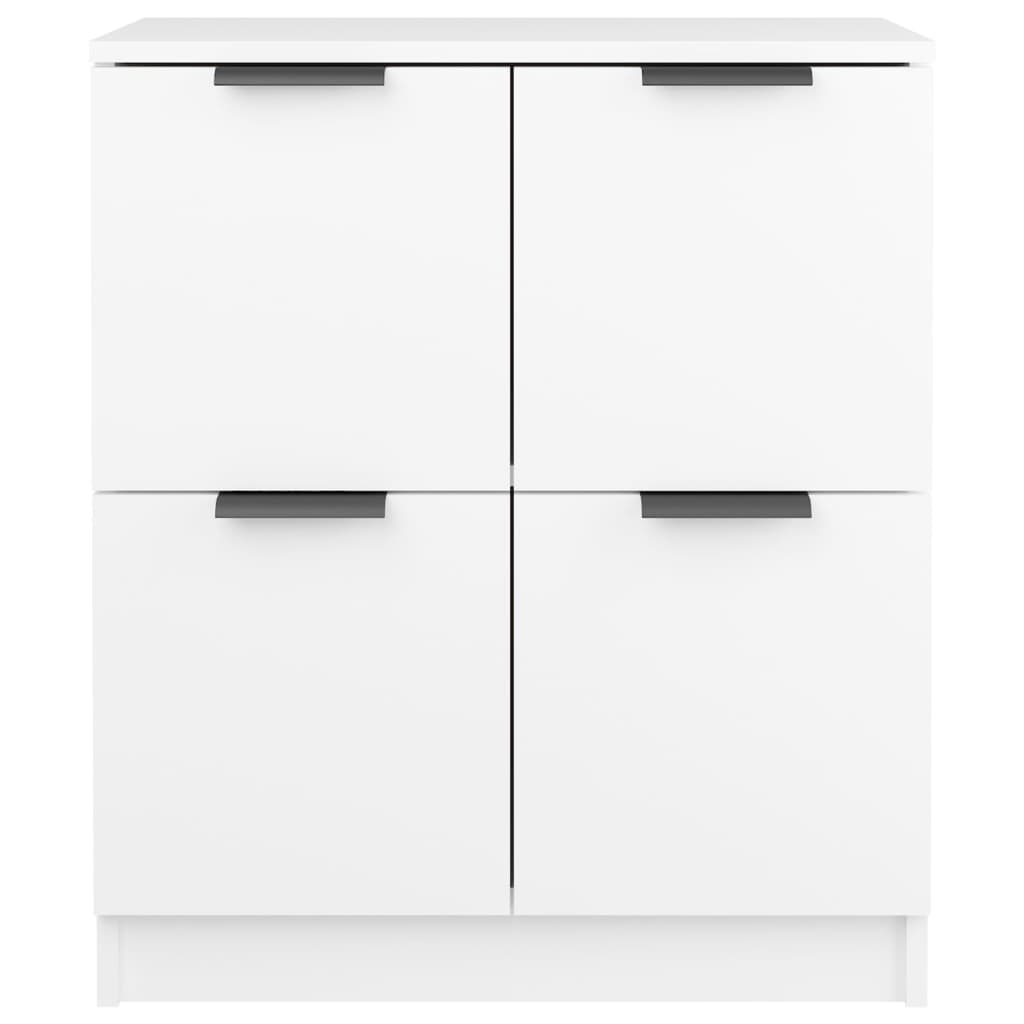 Buffets 2 pcs Blanc 60x30x70 cm Bois d'ingénierie