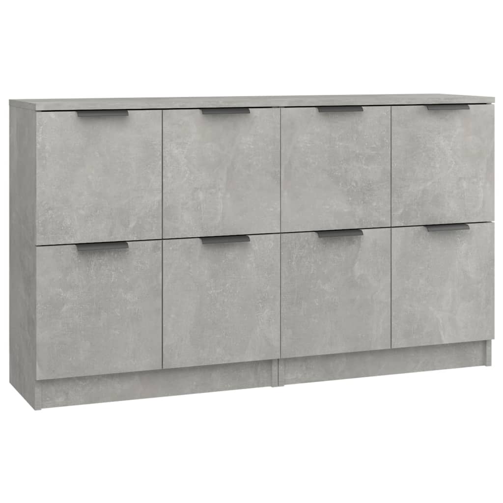 Buffets 2 pcs gray concrete 60x30x70 cm engineering wood