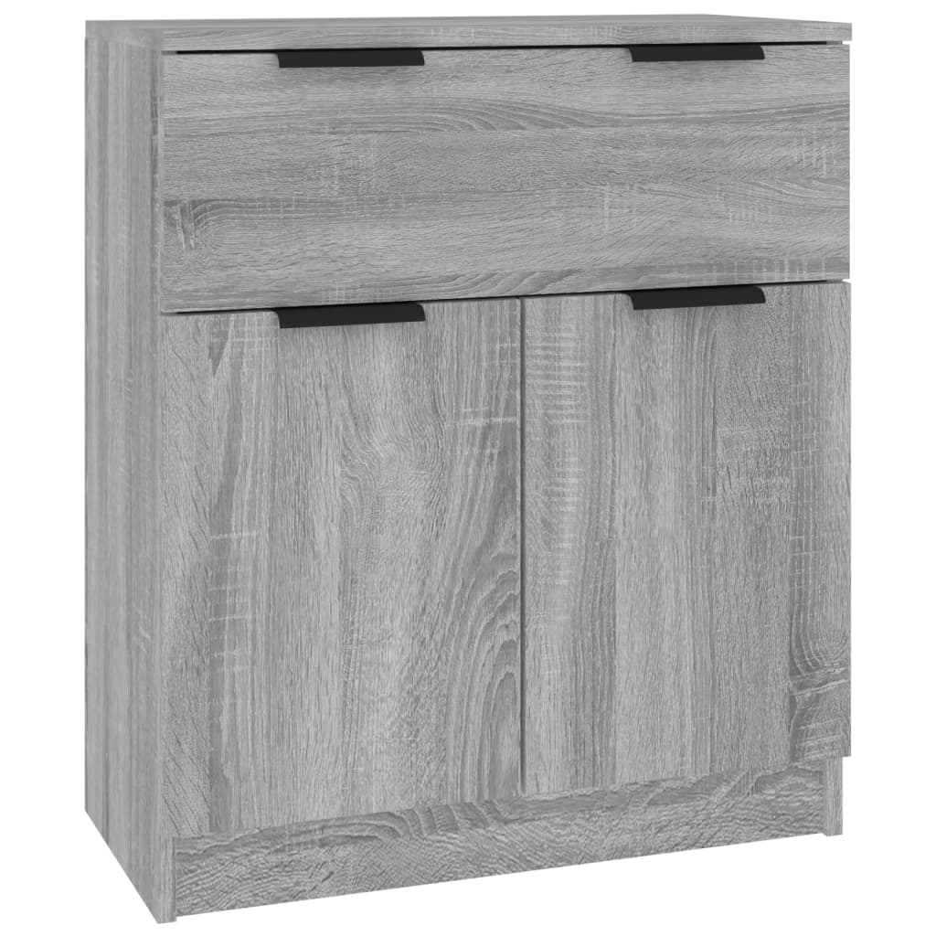 Buffets 3 pcs Sonoma gris Bois d'ingénierie