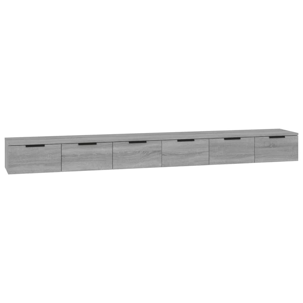 Wall cabinets 2pcs Sonoma Gray 102x30x20cm Engineering wood