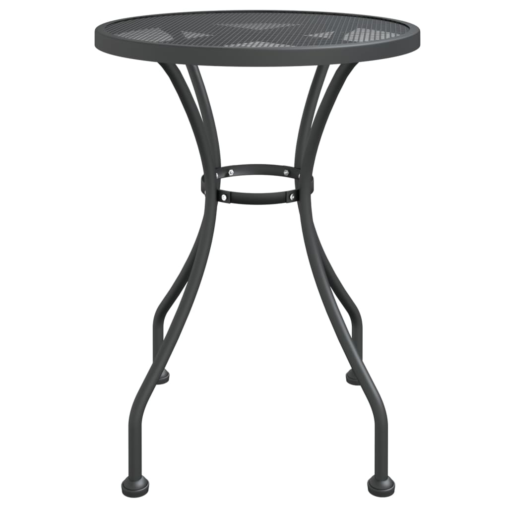 Mobilier à dîner de jardin 3 pcs Maille Métal Anthracite