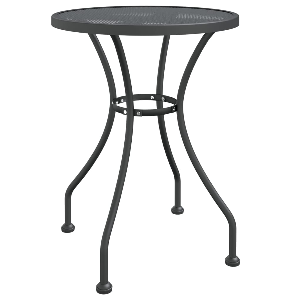 Mobilier à dîner de jardin 3 pcs Maille Métal Anthracite