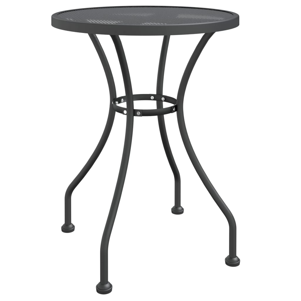 Mobilier à dîner de jardin 5 pcs Maille Métal Anthracite