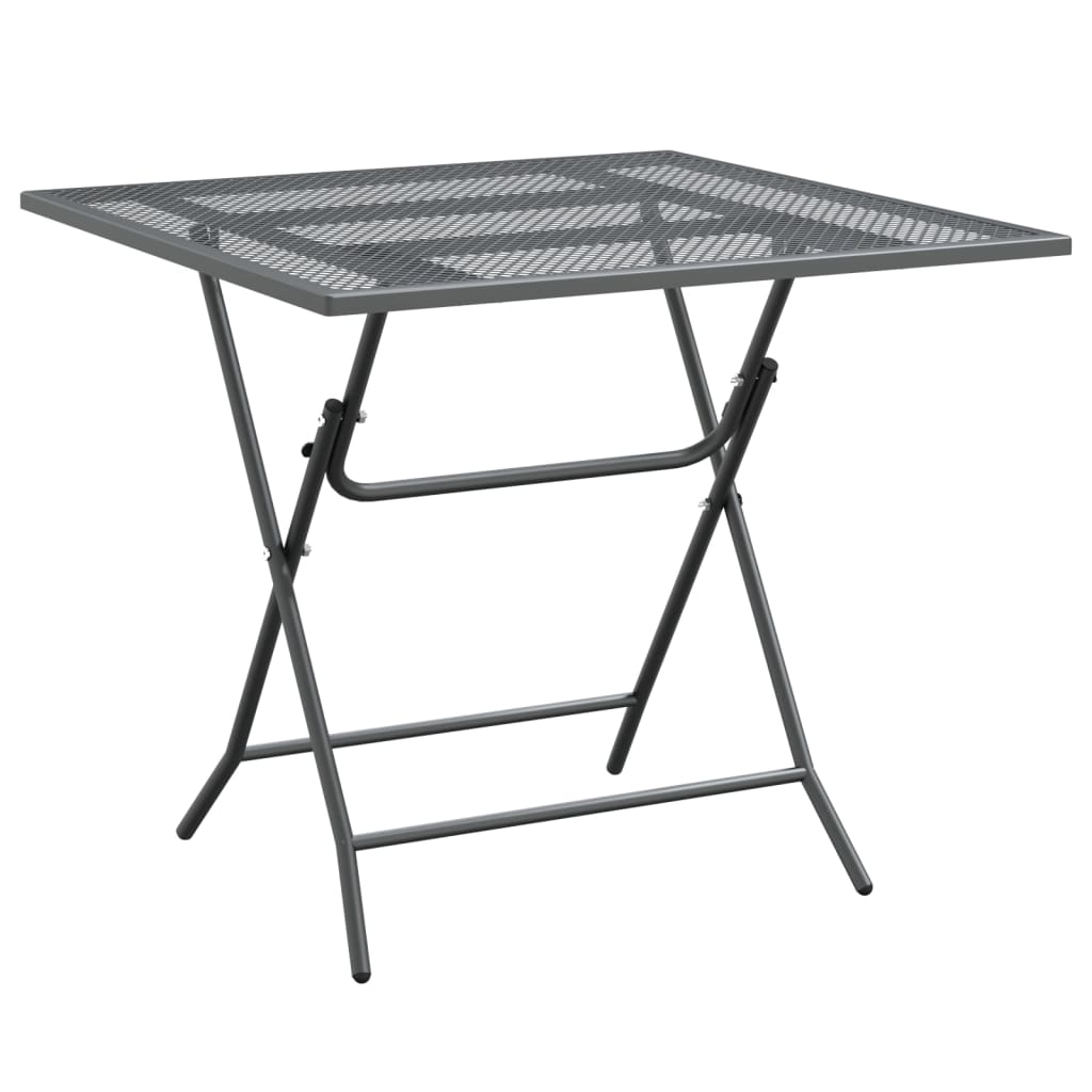 Mobilier à dîner de jardin 5 pcs Maille Métal Anthracite