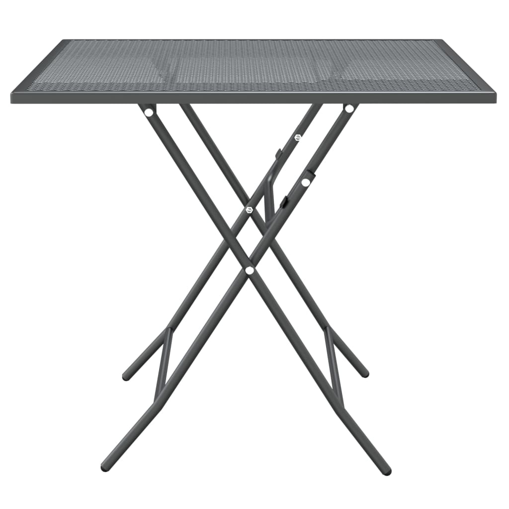 Mobilier à dîner de jardin 5 pcs Maille Métal Anthracite