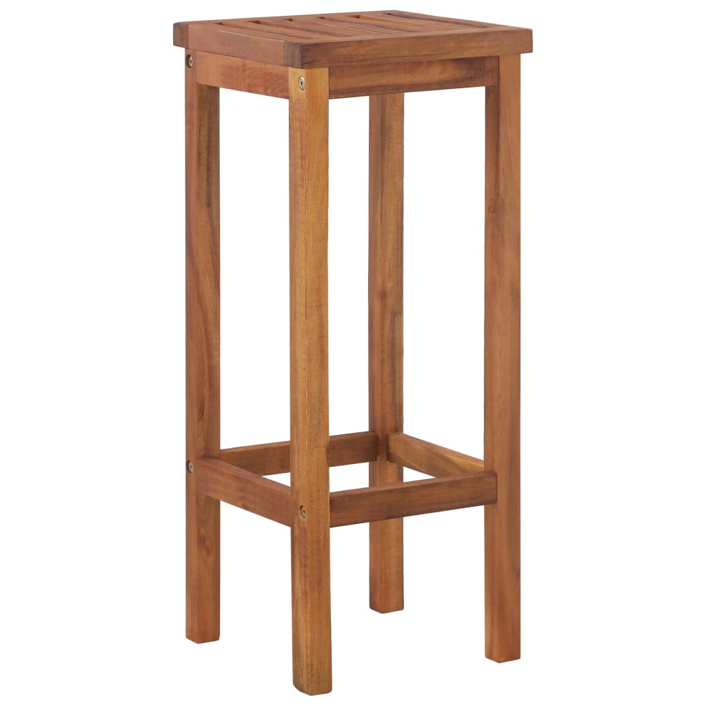 Lot bar stools of 6 solid acacia wood