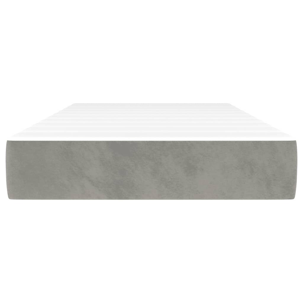 Light gray puffy bed mattress 90x200x20 cm