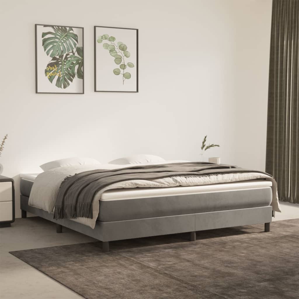 Hellgrau Pattratze mit verschönerten Bett 180x200x20 cm