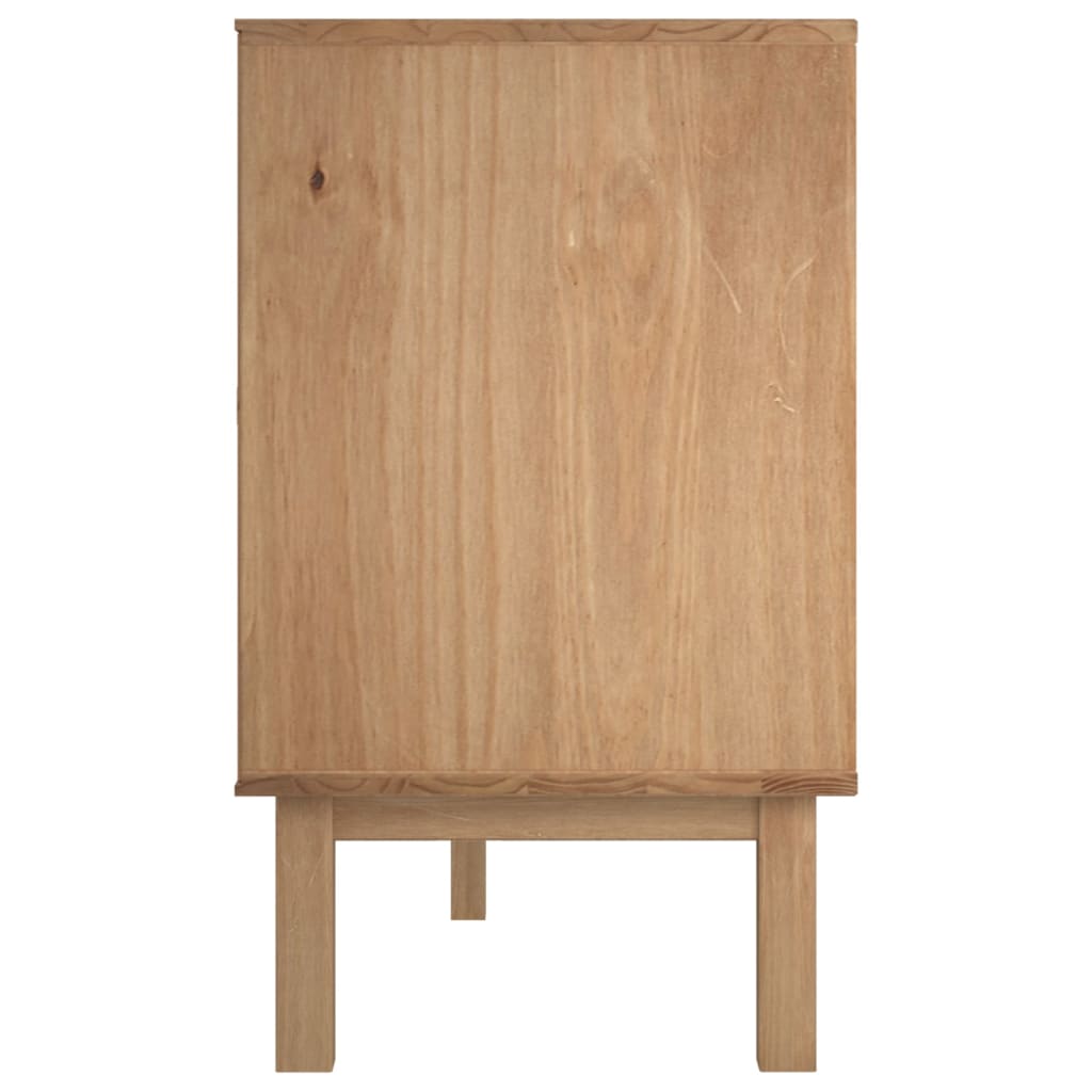 Buffet OTTA Marron et blanc 113,5x43x73 cm Bois massif pin