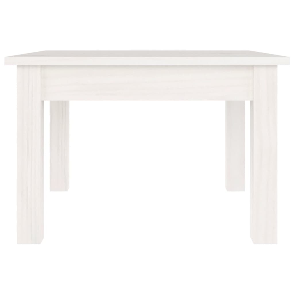 Tavolino bianco 45x45x30 cm Legno di pino massiccio